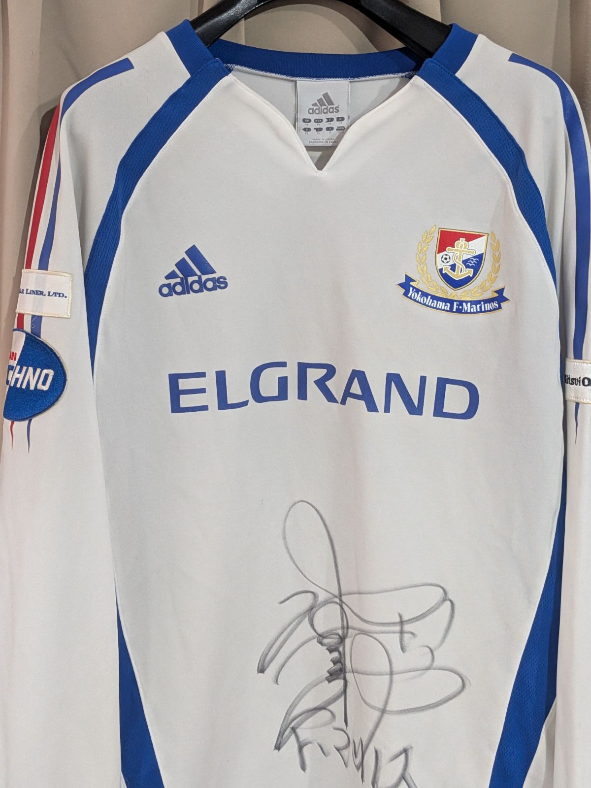 横浜Fマリノス　トレーニングウェア　選手支給品 アディダス長袖 adidas アディダス 横浜Fマリノス 長袖シャツ トレーニングウェア 練習