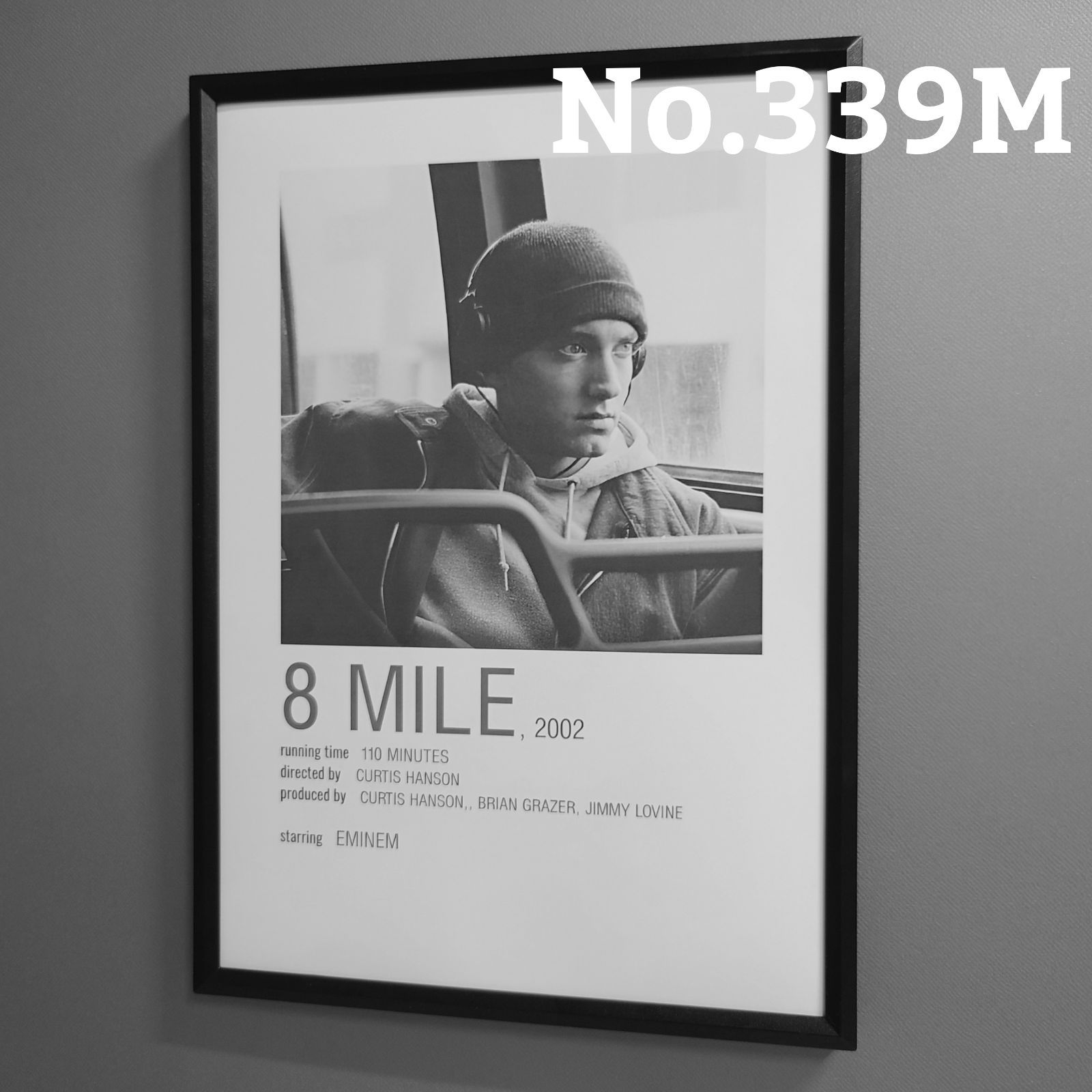 No.339М A4 エミネム 8mile ポスター 写真 アート 映画 EMINEM