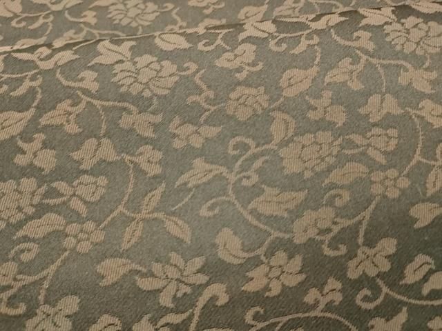 平和屋着物○両面 全通柄袋帯 雪持ち笹竹文 更紗花唐草