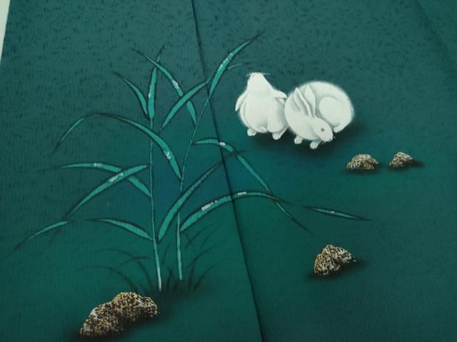 平和屋着物○訪問着 作家物 手描き 兎 金彩 正絹 逸品 DAAZ0626ps