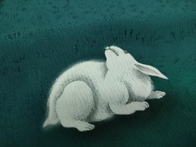 平和屋着物○訪問着 作家物 手描き 兎 金彩 正絹 逸品 DAAZ0626ps