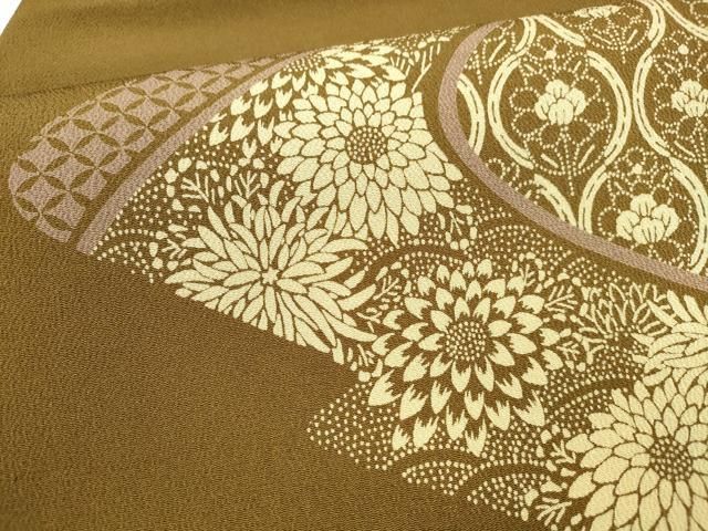 平和屋着物○九寸名古屋帯 作家物 京洛型染 流水花文 鬼しぼ縮緬 正絹