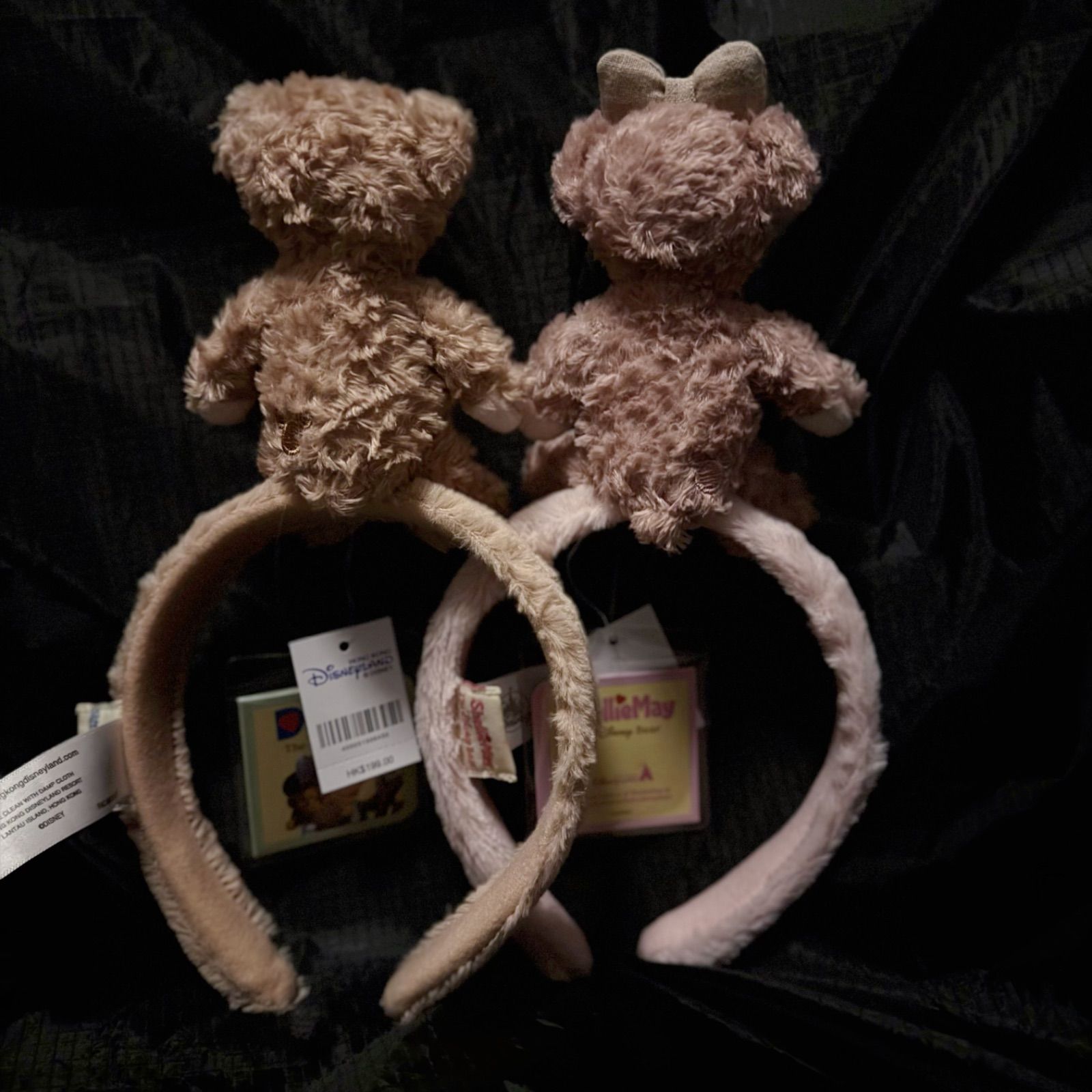 香港ディズニー限定 ダッフィー＆シェリーメイ ぬいぐるみカチューシャ