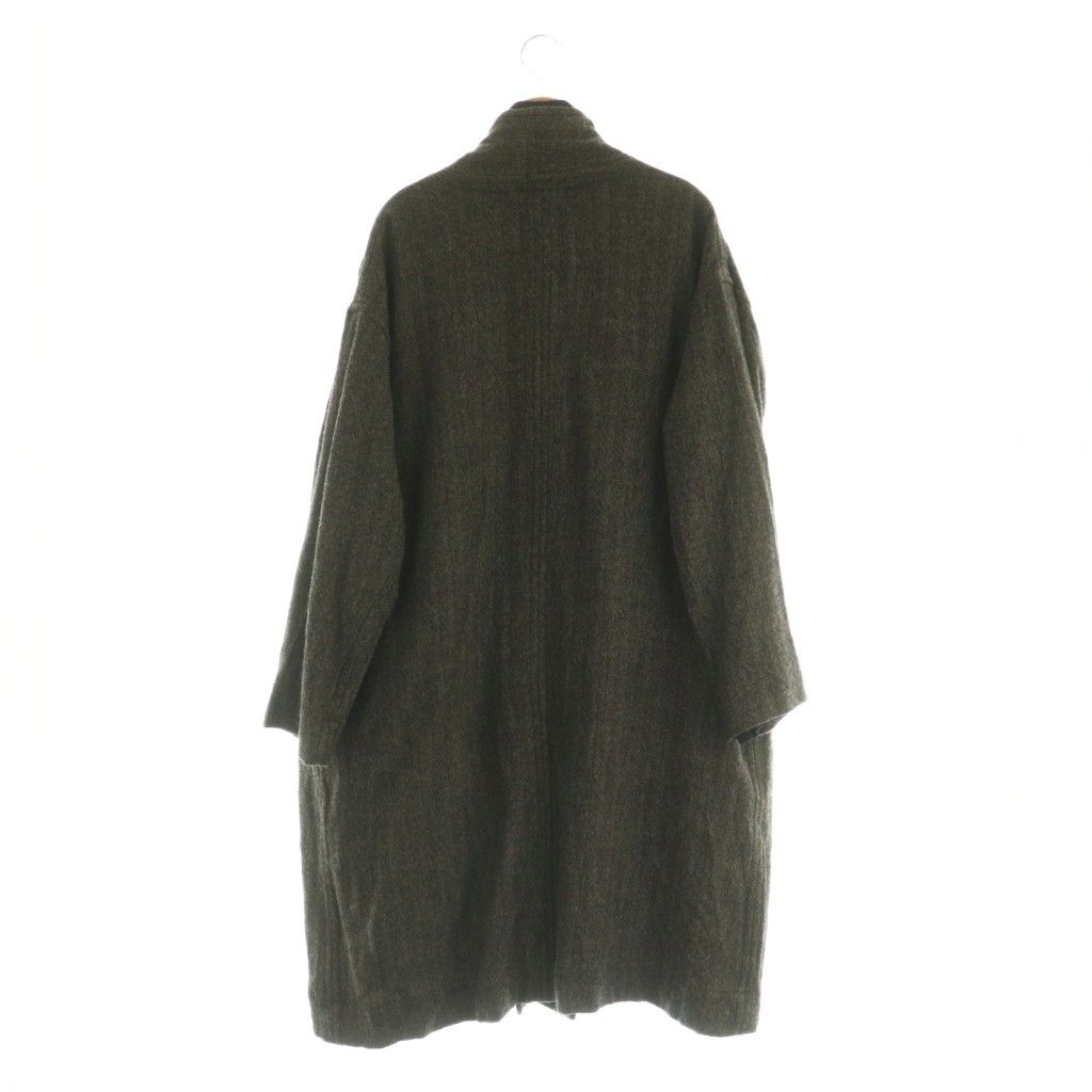 美品✨パドカレ 21aw ヘリンボーン ウールコート ロング パドカレ pas de calais ロングコート ウール ヘリンボーン ライナー付