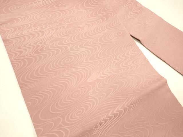 平和屋着物○全通柄九寸名古屋帯 流水地紋 紅梅色 正絹