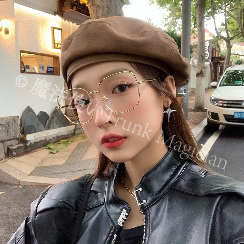 新品未使用ベレー帽女秋冬ins網紅顕顔小韓系復古蕾画家帽英倫百合帽子