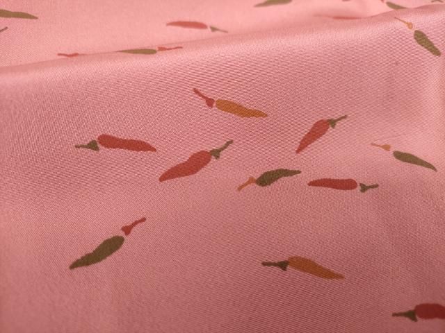 平和屋着物○上質な長襦袢 無双仕立て 成り物 唐辛子 正絹 逸品 未使用