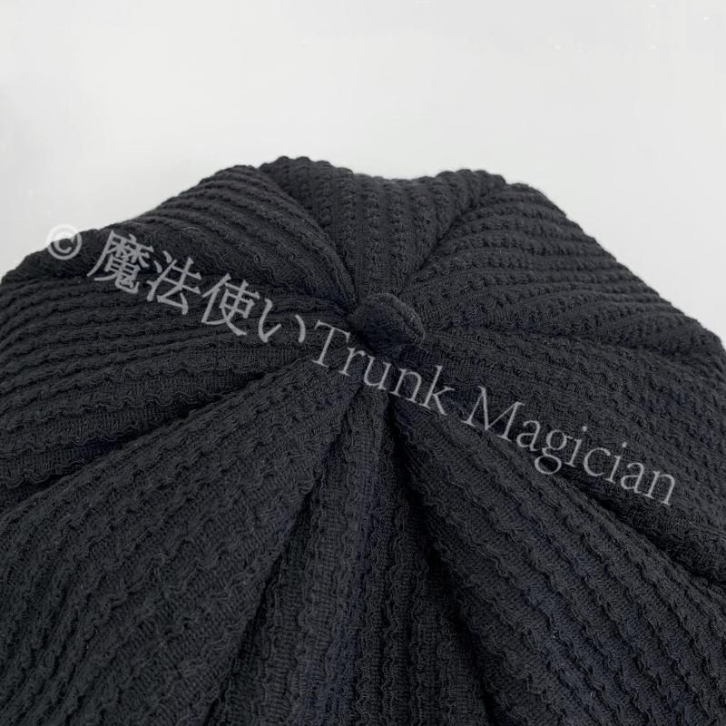 新品未使用黒いつぼみの帽子を貼って秋冬の韓国版ins網赤で顔を見せる