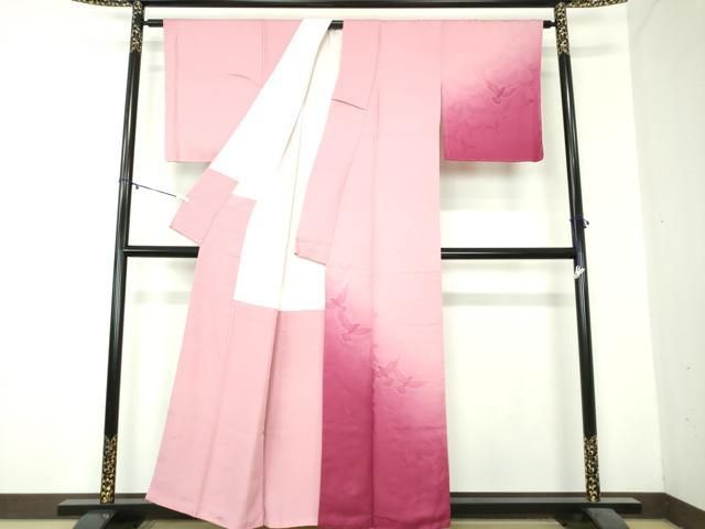 平和屋着物○染色作家 斉藤三才 訪問着 三才鳥 暈し染め 反