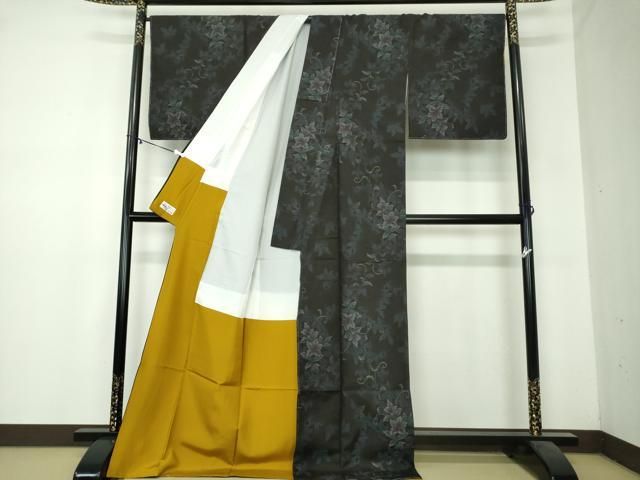 新古品！やまと誂製＊宮脇兼太郎＊純泥染＊純手織＊本場大島紬＊着物＊１６０ｃｍ 新古品！やまと誂製＊宮脇兼太郎＊純泥染＊純手織