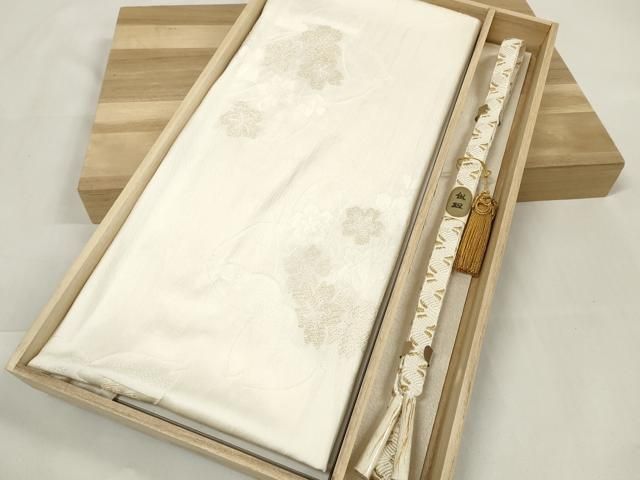 平和屋着物○和装小物 帯締め・帯揚げセット 礼装用 草花文 組紐 金糸