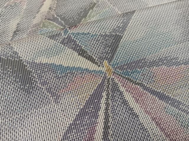 平和屋着物●本場縞大島紬　両面　全通柄袋帯　更紗花文　金彩　正絹　逸品　CABA1024hy 平和屋着物○本場縞大島紬 両面 全通柄袋帯 更紗花文 金彩