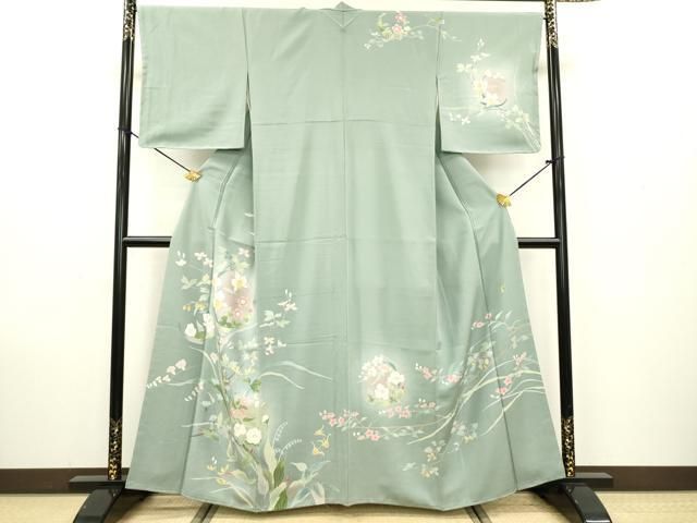 平和屋着物○訪問着 友禅 作家物 草花 暈し染 正絹 逸品 DAAX9960fe