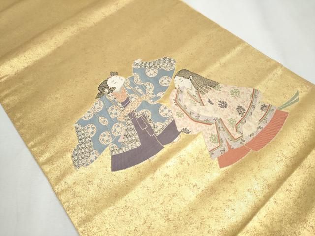 専用帯2293●加賀友禅の巨匠 由水十久 本金箔 森にて 高級 正絹太鼓六通袋帯 専用帯2293○加賀友禅の巨匠 由水十久 本金箔 森に