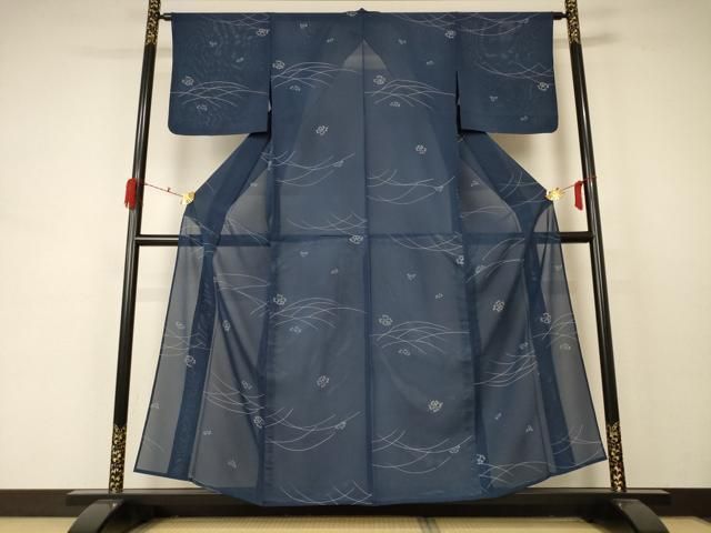平和屋着物＊夏物 訪問着 紗 草花文 正絹 逸品 AABD3393jd 平和屋着物