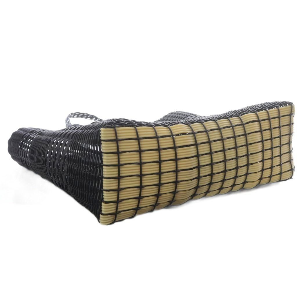 パロローサ PALOROSA かごバッグ ハンドバッグ 黒 ベージュ - メルカリ