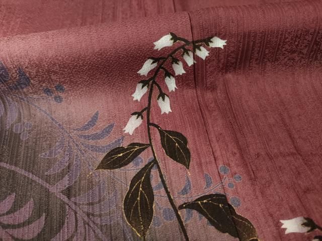 平和屋着物●訪問着　鈴蘭　暈し染め　正絹　逸品　AABD4349ck 平和屋着物○訪問着 鈴蘭 暈し染め 正絹 逸品 AABD4349ck