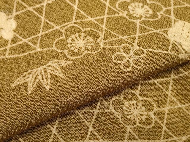 平和屋着物○和装小物 帯締め・帯揚げセット 霞花文 組紐 金糸 逸品 未