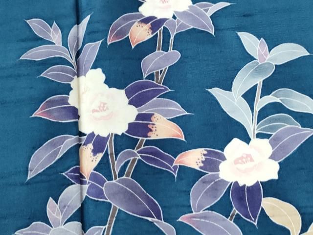 平和屋着物●訪問着　白山紬　友禅　枝花文　正絹　逸品　CAAZ3511yc 平和屋着物○訪問着 白山紬 友禅 枝花文 正絹 逸品 CAAZ3511yc 平和