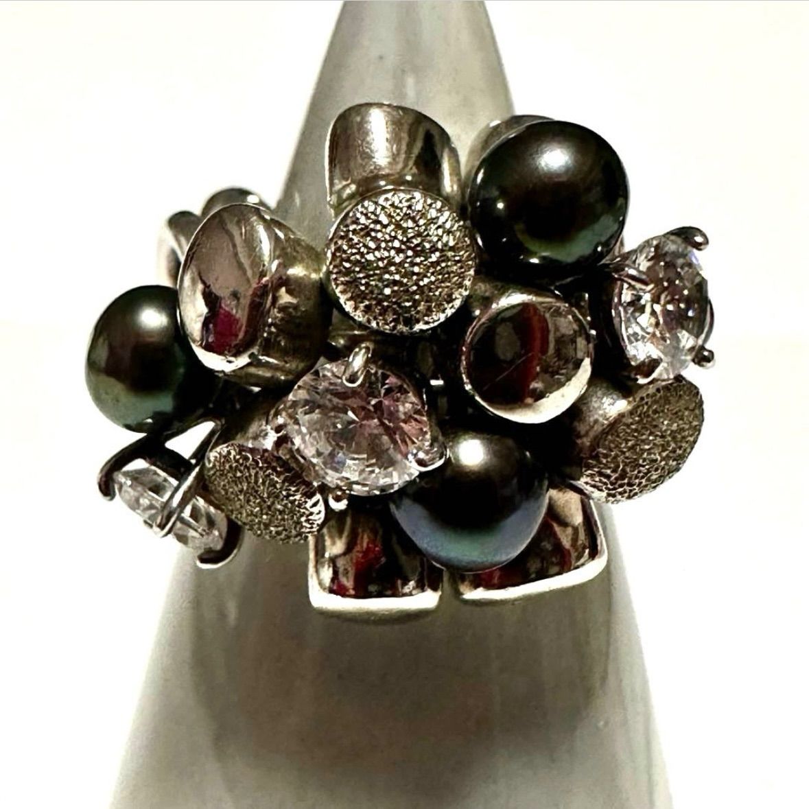 スタージュエリー STAR JEWELRY 指輪 リング SV925 ラインストーン