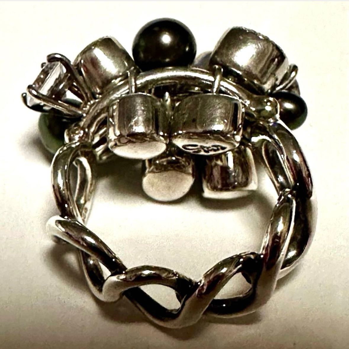 スタージュエリー STAR JEWELRY 指輪 リング SV925 ラインストーン