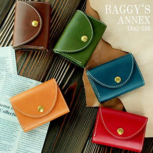 BAGGY PORT バギーポート 三つ折り財布 牛革 栃木レザー ミニ財布 キャメル 【LKAZ-285】 [ウェア&シューズ] [キャメル]