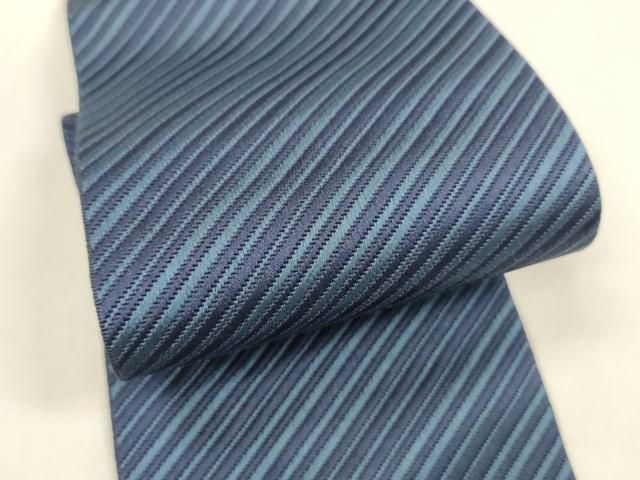 平和屋着物○男性 本場筑前博多織 角帯 井上絹織謹製 斜線文 証紙付き