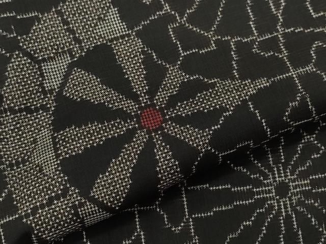 平和屋着物○本場大島紬 7マルキ 源氏車文 正絹 逸品 CAAZ8391vf