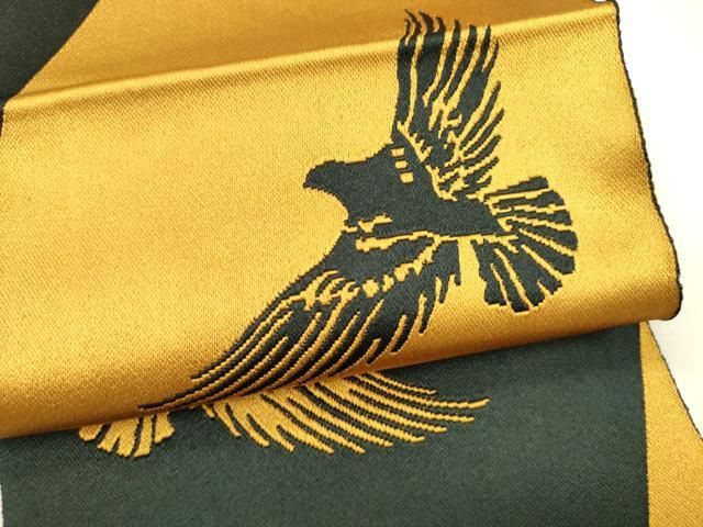 お買い得！値下げ！斉藤三才　深紅〜黒 金糸三才鳥と花模様　振袖、長襦袢セット お買い得！値下げ！斉藤三才 深紅〜黒 金糸三才鳥と花模様 振袖