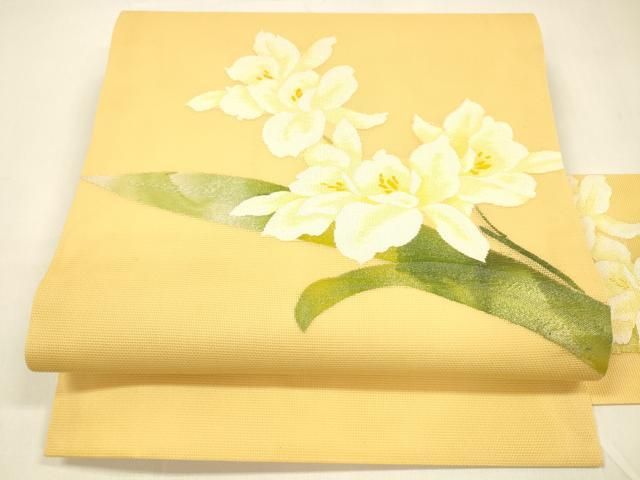 平和屋着物○銀座きしや 全通柄九寸名古屋帯 紬