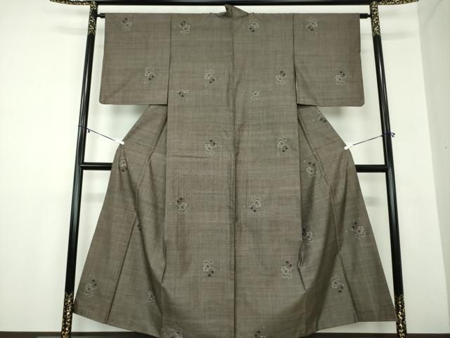 平和屋着物○本場大島紬 訪問着 9マルキ 霞文 正絹 逸品 DAAZ0179ps 平和