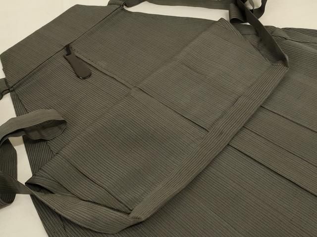 平和屋着物＊夏物 男性 行灯袴 縞 正絹 逸品 AABD3362jd