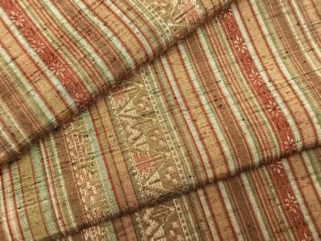 平和屋着物▽上質な紬　単衣　縞　正絹　逸品　AABD0179fy 平和屋着物▽上質な紬 単衣 縞 正絹 逸品 AABD0179fy