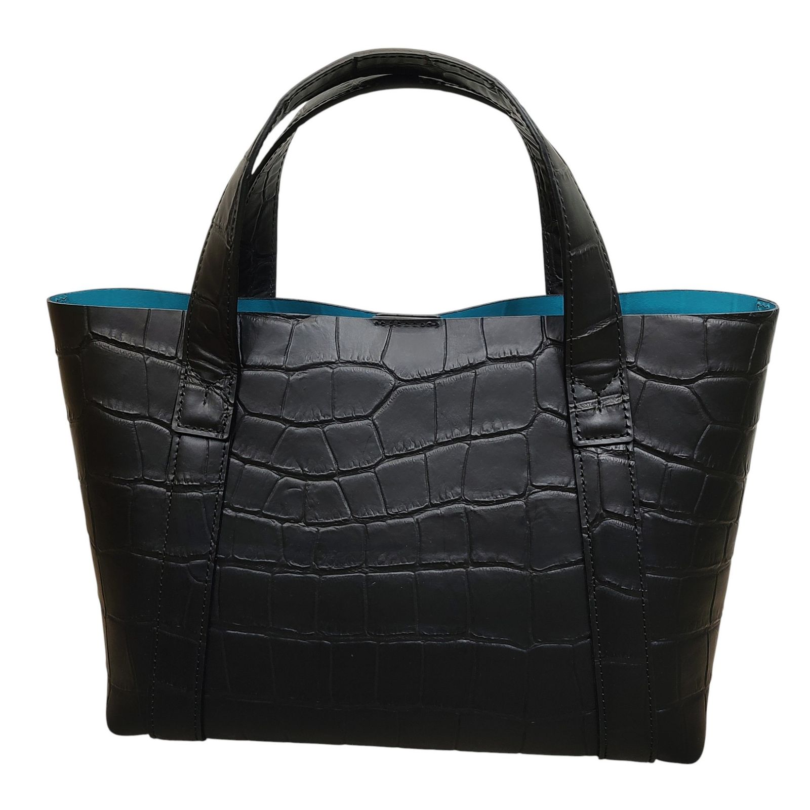 PELLE MORBIDA ペッレモルビダ クロコ型押し レザー ハンドバッグ