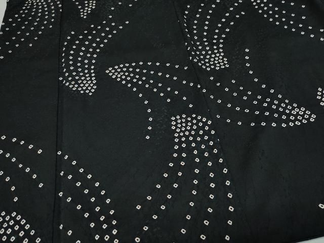 平和屋着物●上質な小紋　総絞り　横段吉祥文　黒地　正絹　逸品　未使用　CAAZ3096yc 平和屋着物○上質な小紋 絞り 吉祥文 黒地 正絹 逸品 CAAZ8352vf