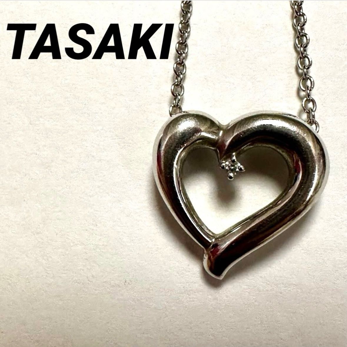 タサキ TASAKI 田崎真珠 ネックレス SV ダイヤモンド 0.01ct シルバー