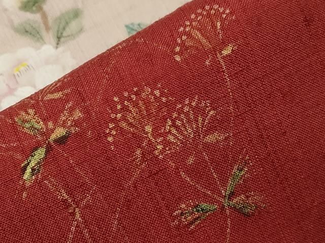 平和屋着物●九寸名古屋帯　作家物　生紬　花蝶文　金彩　正絹　逸品　CABA2258dy 平和屋着物○九寸名古屋帯 作家物 生紬 花蝶文 金彩