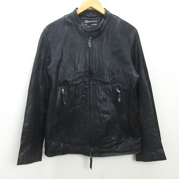H□バックナンバー/BACK NUMBER 山羊革 レザージャケット ライダース