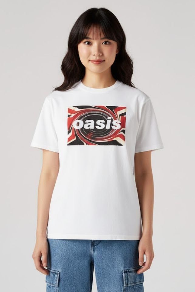 Oasis オアシス ×リーバイス UNION JACK Tシャツ 白 (L) [L] - メルカリ