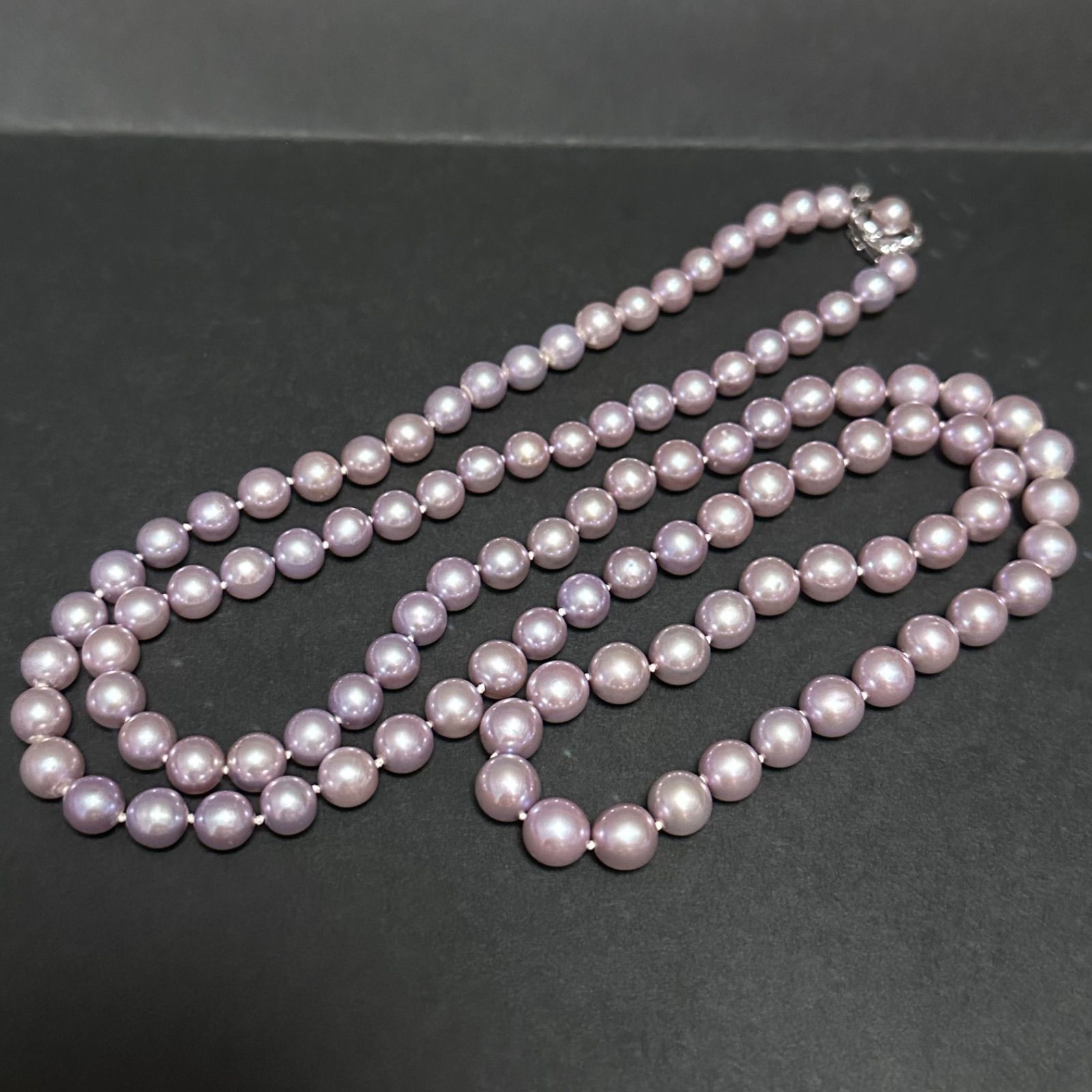 タサキ TASAKI 田崎真珠 ネックレス SV 真珠 パール 約7.0-8.1mm