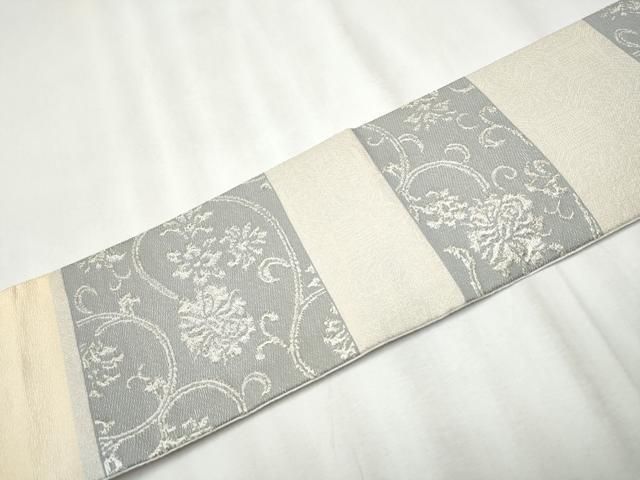 平和屋着物○つけ帯 花唐草文 銀糸 正絹 逸品 CABA1119hy - メルカリ
