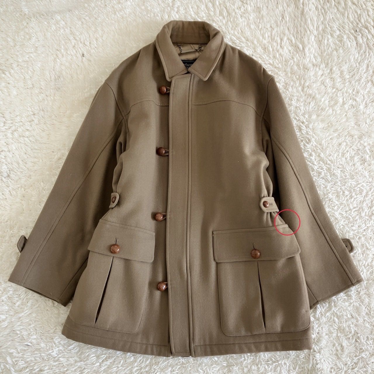 Burberry's' バーバリー ウールコート くるみボタン 2way ウール