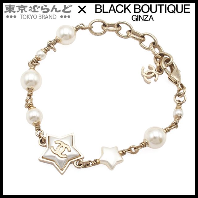 シャネル CHANEL ブレスレット ゴールド メタル コスチュームパール