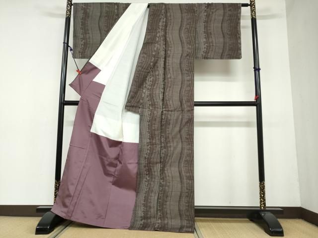 平和屋着物○本場大島紬 9マルキ 抽象文様 正絹 逸品 DAAY5784ud