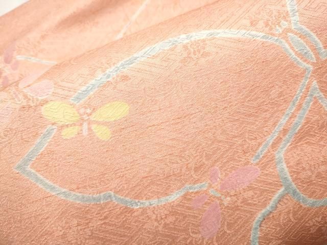 平和屋着物○つけ帯 唐織 蒔絵唐草文 金糸 正絹 逸品 DAAX9816fe 平和