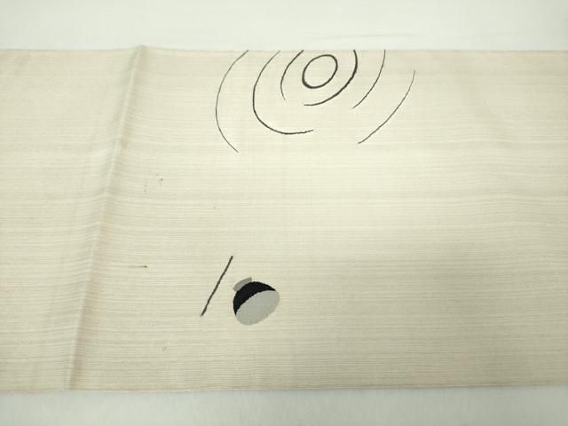 平和屋着物○太鼓柄袋帯 すくい織 一寸法師 正絹 逸品 DAAZ0361ps