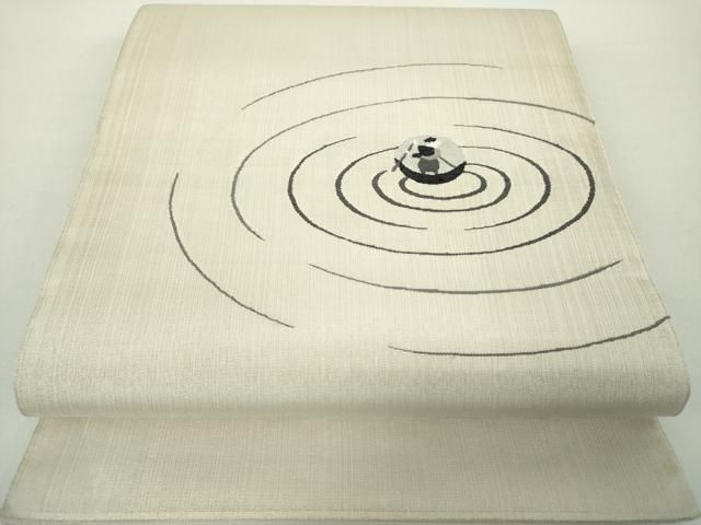 平和屋着物○太鼓柄袋帯 すくい織 一寸法師 正絹 逸品 DAAZ0361ps