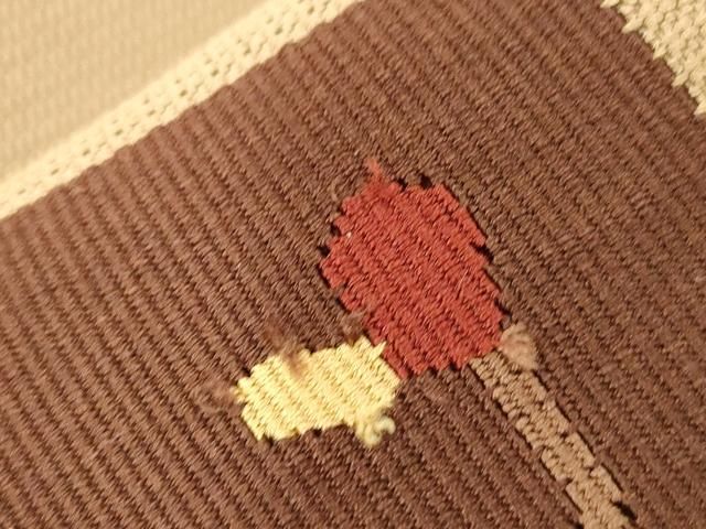 平和屋着物○つけ帯 すくい織 色紙重ね文 正絹 逸品 CABA2161dy