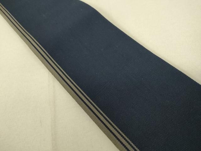 平和屋着物○本場筑前博多織 男性 両面 角帯 間道 正絹 逸品 DAAX8475du