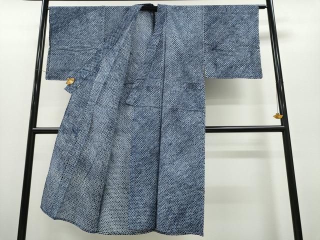 平和屋着物∴夏物 男性 浴衣 有松鳴海絞り 三浦絞り 綿 逸品 CABA0472ng